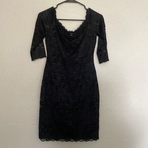 Women’s little black lace dress